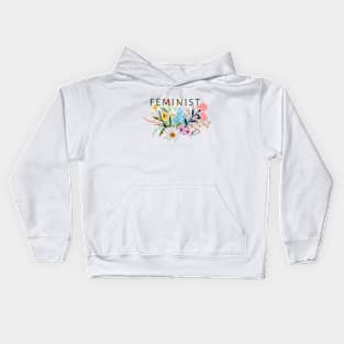 Feminist Floral Art Kids Hoodie